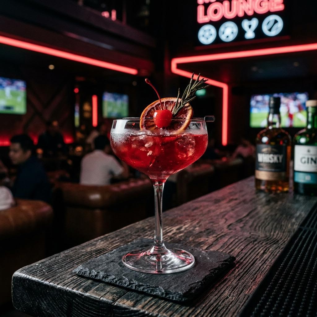 Craft cocktail at GOAT Sports Bar Medellín