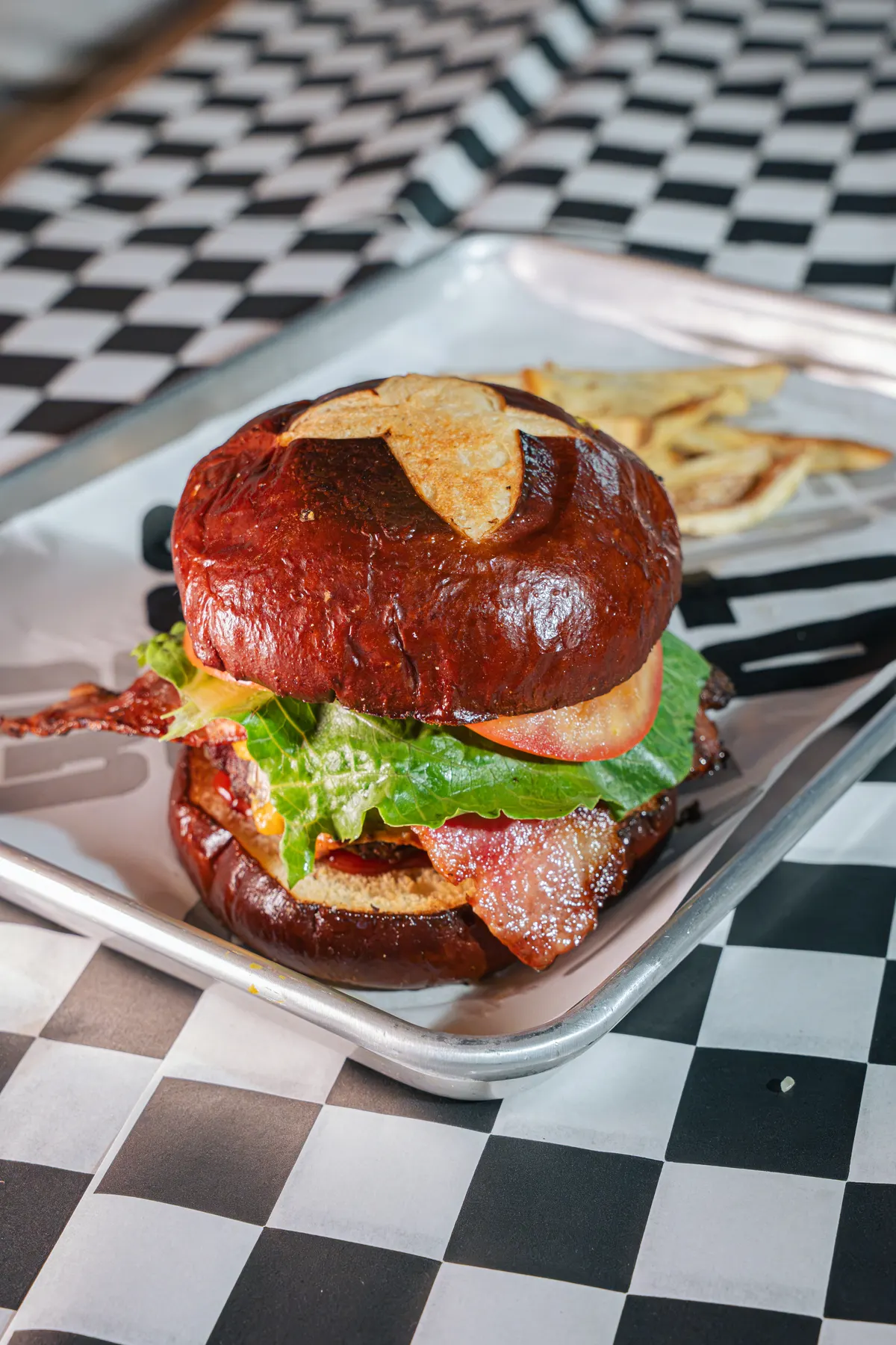 Signature GOAT burger and fries